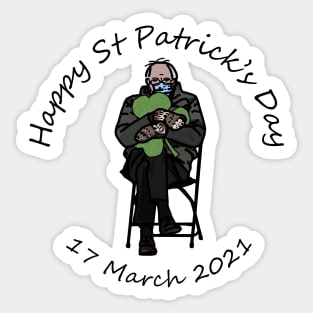 Happy St Patricks Day Bernie Sanders Sticker